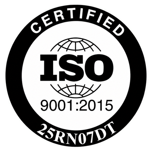 ISO 9001:2015 Certified, certificate 25RN07D